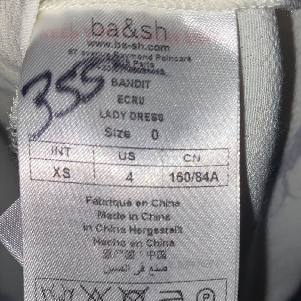 BA&SH
Butterfly-print Crewneck 3/4-sleeves Dress In White - Picture 10 of 12